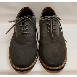 Men's Aldo Oxford Style Dress Shoes, Size 11, Grey, Suede, Lace-Up, Round Toe